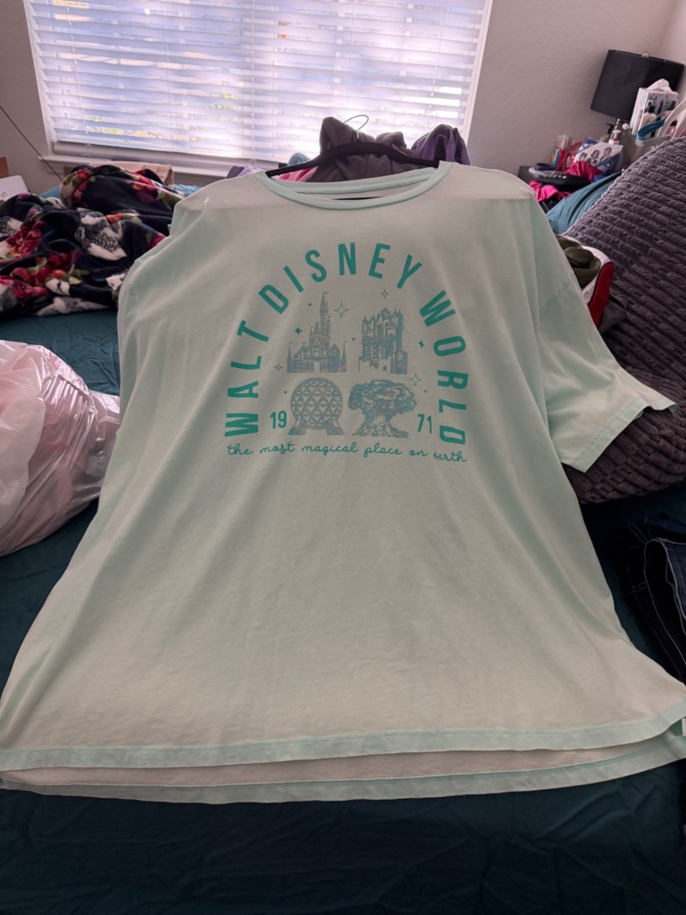 Disney Mint Green Walt Disney World Short Sleeve Tee